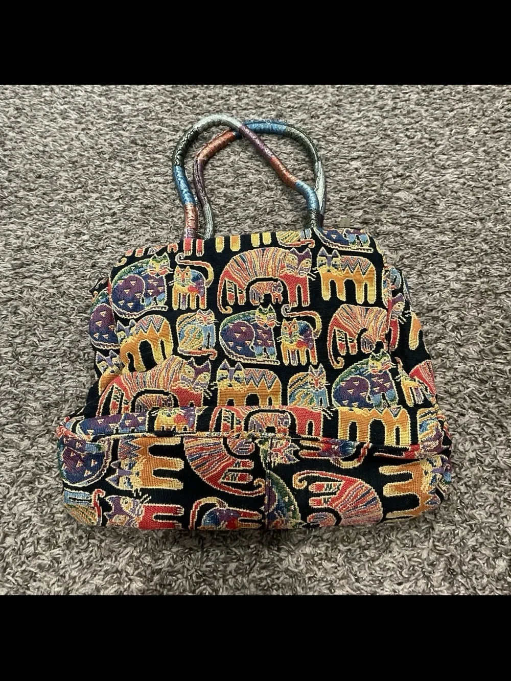 laurel burch bundle of cat tote bag and coin purse